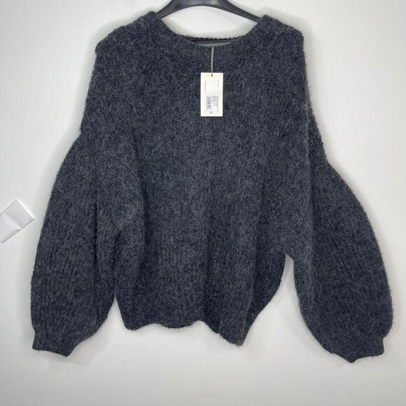 A New Day sweater knit top women's 1x plus size nubby chunky gray charcoal - Picture 8 of 12